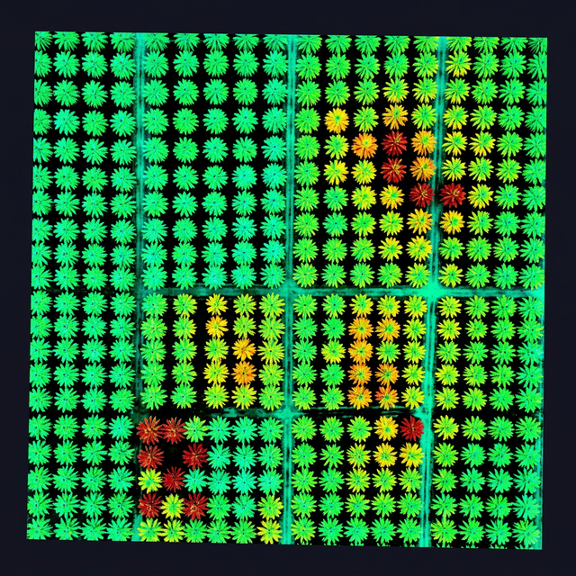 Hyperspectral aerial imagery of date palm farm