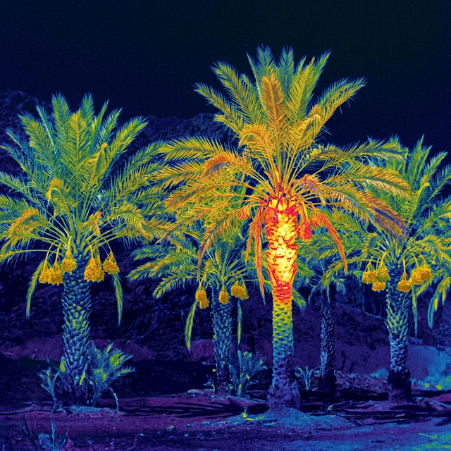 Thermal monitoring of date palm trees